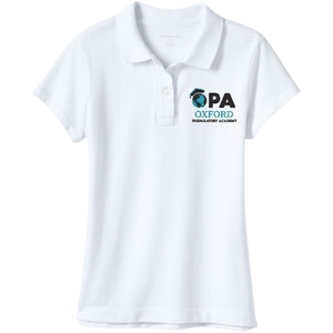 Girls Short Sleeve Polo Shirt with logo