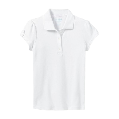 Girls Short Sleeve Polo Shirt no logo